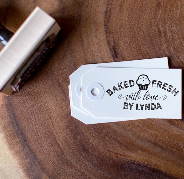 Baked Fresh With Love Customizable Stamps