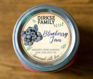 Custom Blueberry Jam Labels