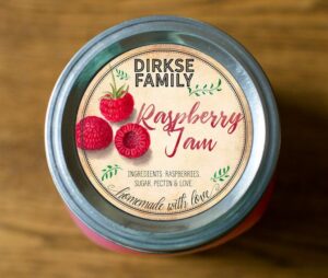 Customized Labels for Raspberry Jam