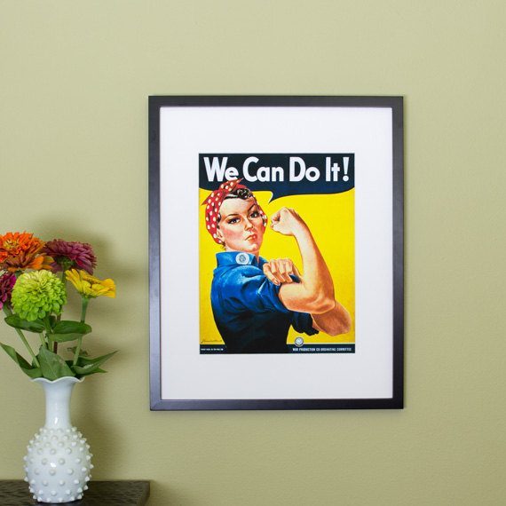 We Can Do It, Rosie the Riveter Poster Vintage Poster Reproduction