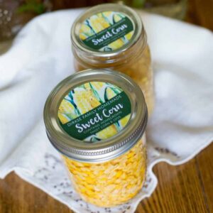 Customizable Corn Canning Label – Watercolor Style – Corn Tortilla Label