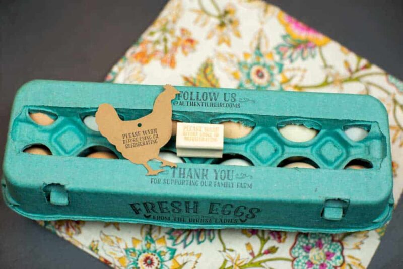 Egg Carton Stamp Please Wash Before Using or Refrigerating
