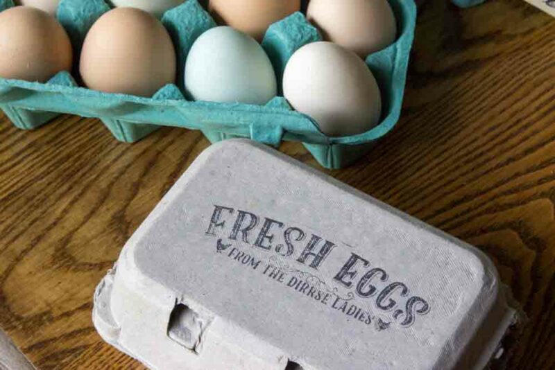Fresh Eggs Customizable Egg Carton Stamp Authentic Heirlooms