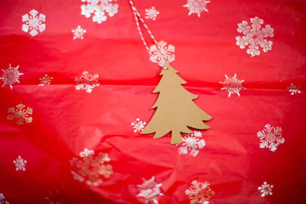 Kraft Christmas Tree Hang Tag