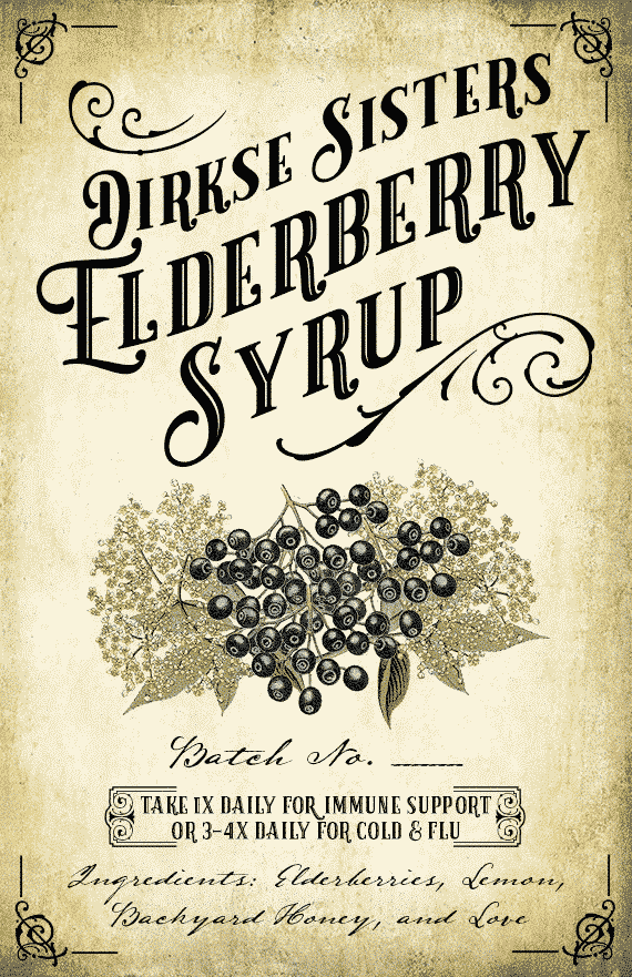 Custom Elderberry Syrup Labels