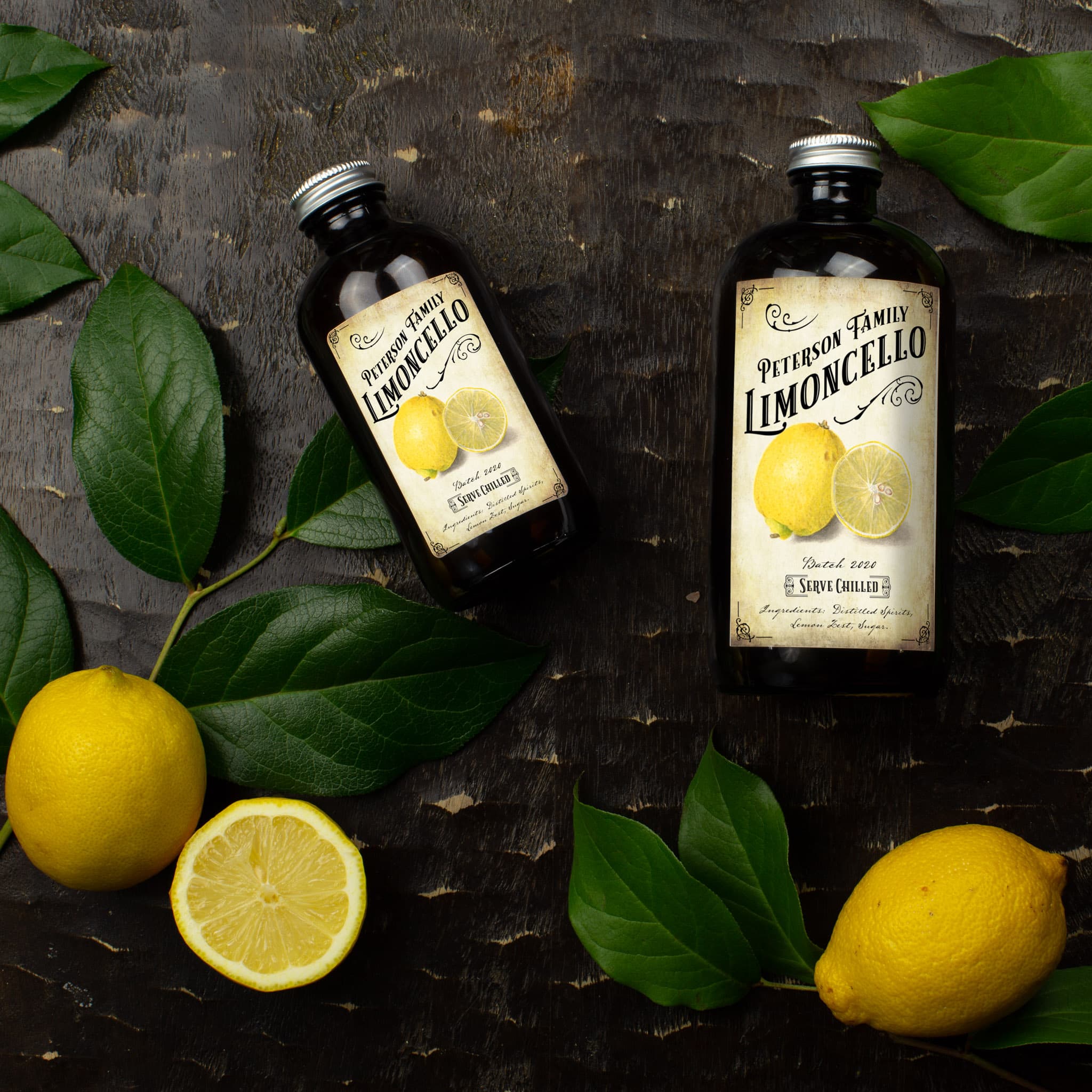 Personalized Limoncello Labels – Vintage Style