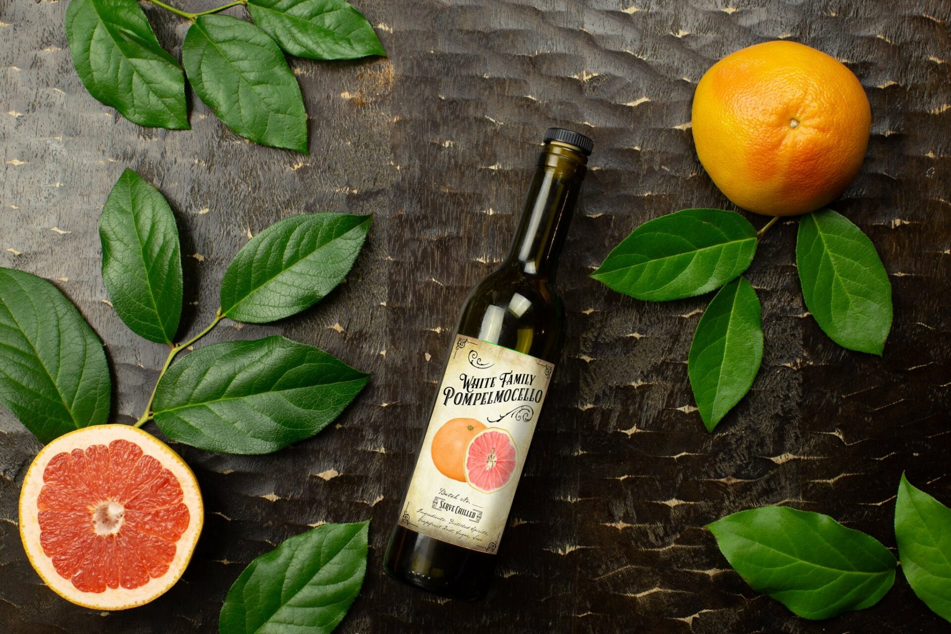 Customized Pompelmocello Label – Vintage Style Grapefruit