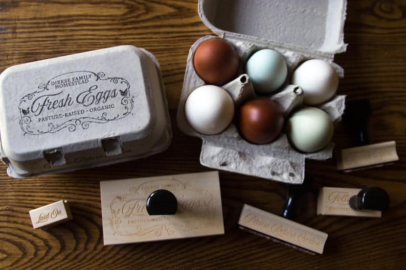 Egg Carton Stamps - Authentic Heirlooms - Chicken Keeper Gifts