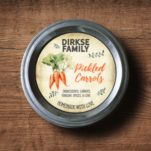 Carrot Canning Labels