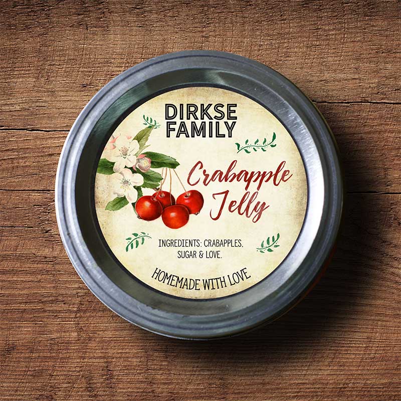 Customizable Crabapple Jelly Labels