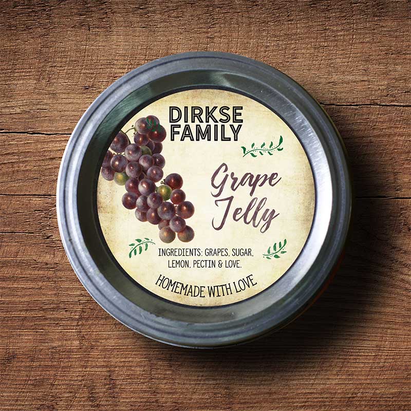 Customized Grape Canning Labels
