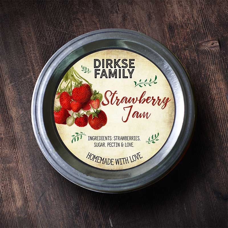 Customized Strawberry Canning Labels