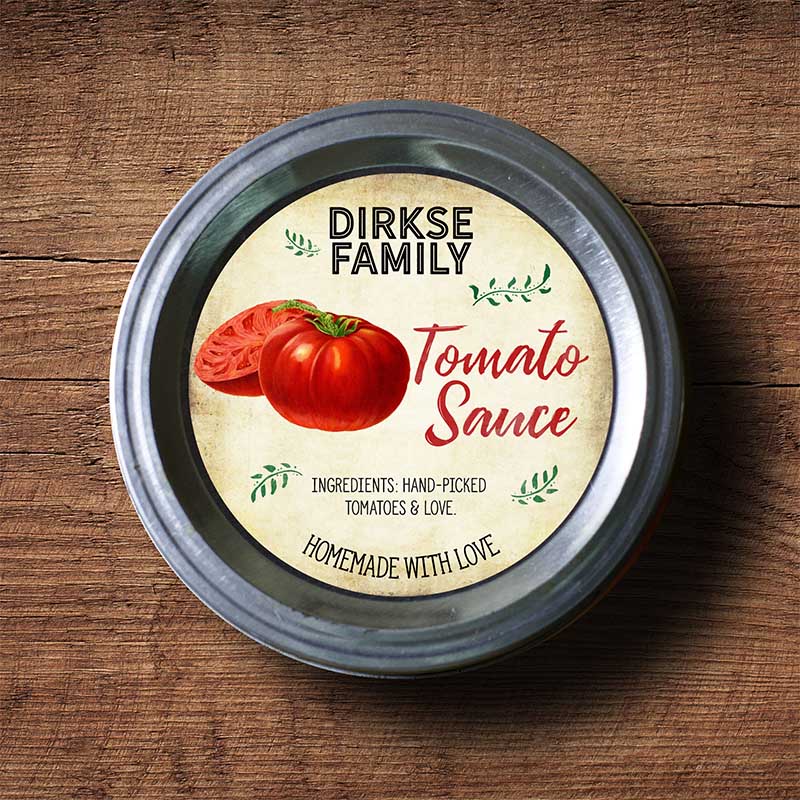 Customizable Tomato Canning Labels