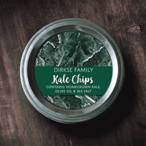Customized Label for Kale Soup or Chips