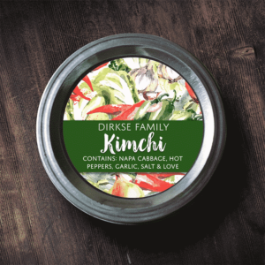Customized Kimchi Label – Watercolor Canning Label