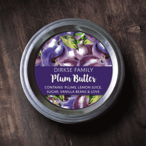 Customized Plum Canning Labels – Watercolor Style