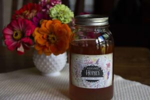 Custom Honey Labels – Vintage Wildflowers Dark