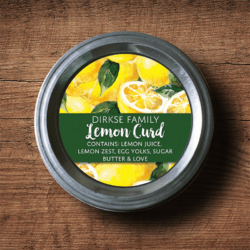 Customized Lemon Marmalade, Lemon Curd Label - Watercolor Style