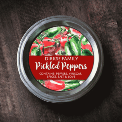 Customized Label for Pickled Peppers - Watercolor Mason Jar Label