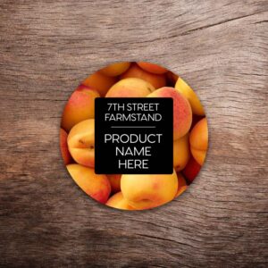 Customizable Apricot Labels – Vivid Photo