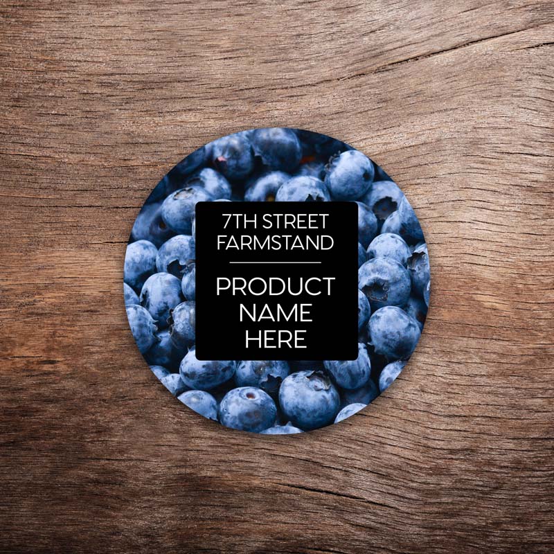 Customizable Blueberry Labels – Vivid Photo