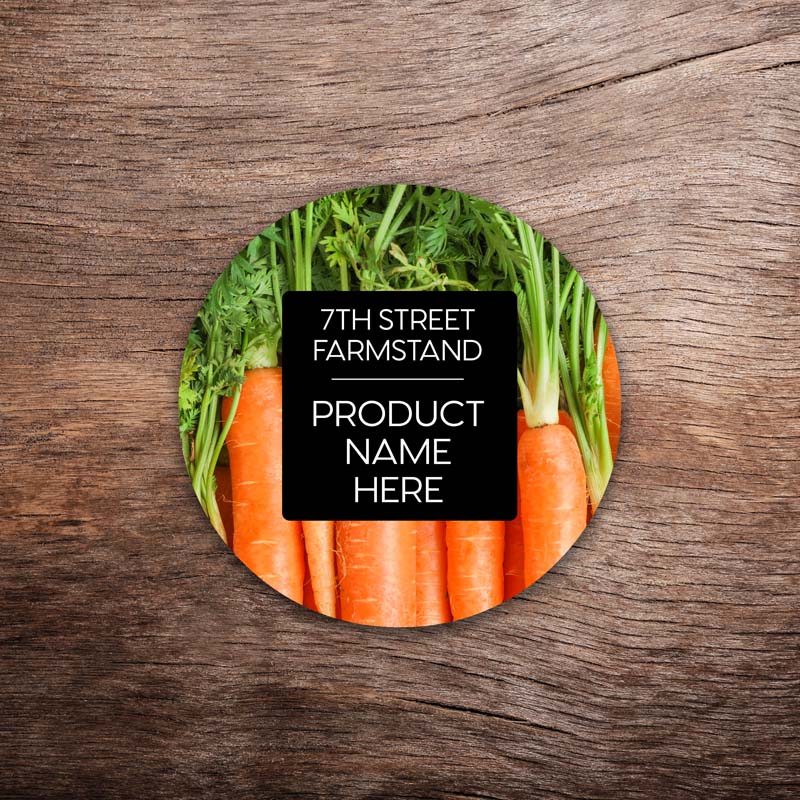 Customizable Carrot Labels – Vivid Photo