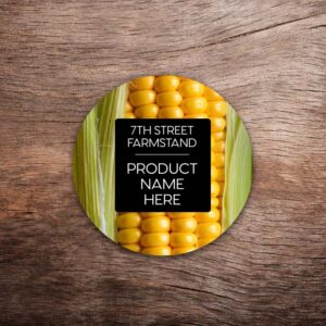 Customizable Corn Labels – Vivid Photo