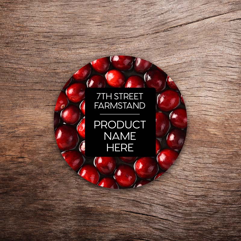 Customizable Cranberry Labels – Vivid Photo