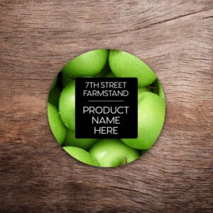 Customizable Green Apple Labels – Vivid Photo