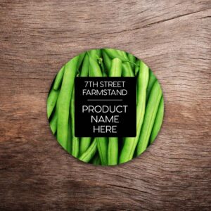 Customizable Green Bean Labels – Vivid Photo