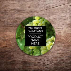 Customizable Green Grape Labels – Vivid Photo