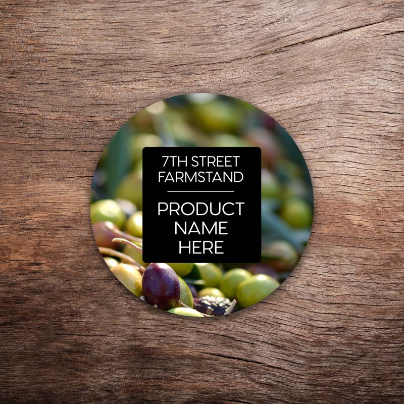 Customizable Olive Labels – Vivid Photo