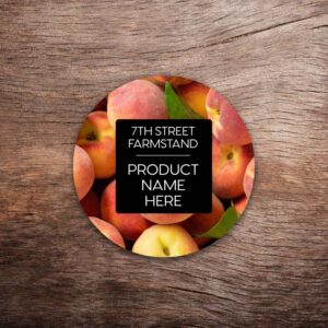 Customizable Peach Labels – Vivid Photo