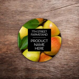 Customizable Pear Labels – Vivid Photo