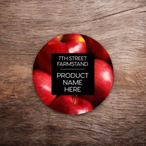 Customizable Red Apple Labels – Vivid Photo