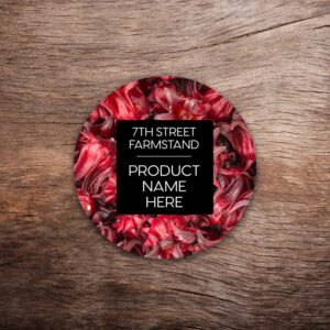 Customizable Roselle Hibiscus Labels – Vivid Photo