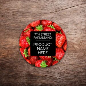Customizable Strawberry Labels – Vivid Photo
