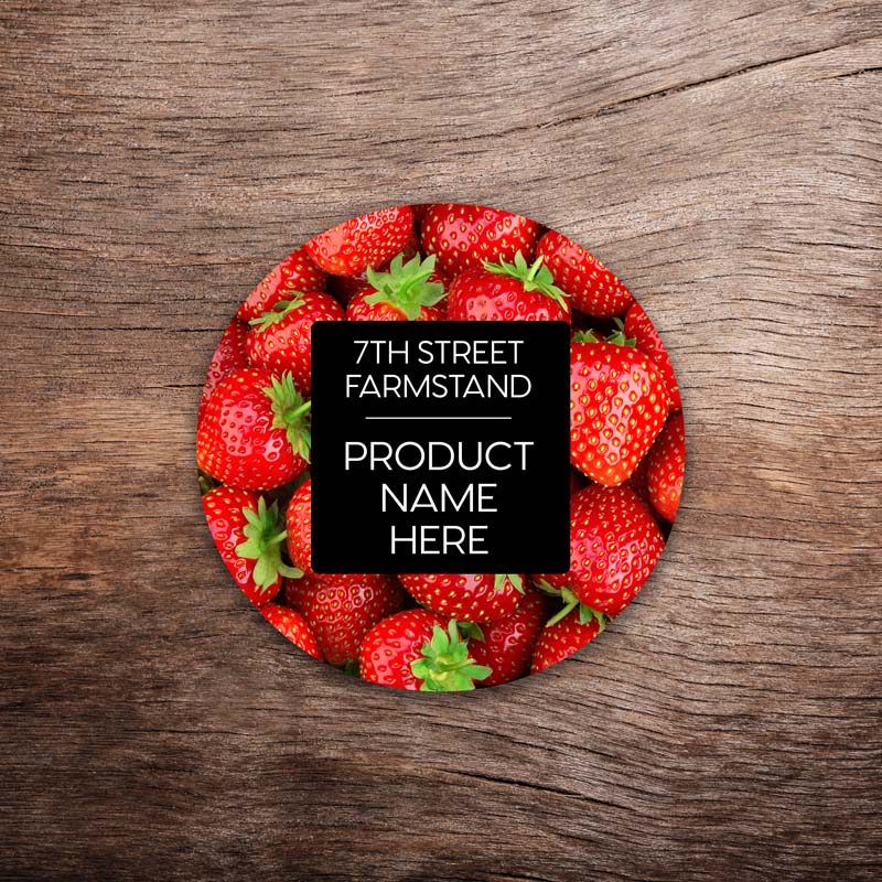 Customizable Strawberry Labels – Vivid Photo