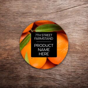 Customizable Tangerine Labels – Vivid Photo
