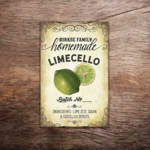 Customizable Limecello Labels – Vintage Background