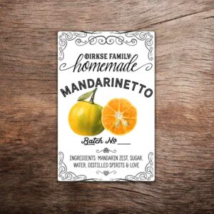 Customizable Mandarinetto Labels – Freezer Safe