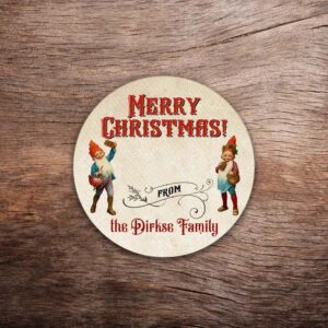 Customizable Write-In Christmas Labels – Vintage Elves