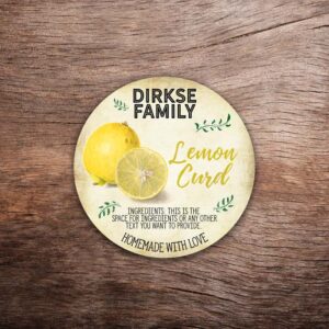 Customizable Lemon Canning Labels