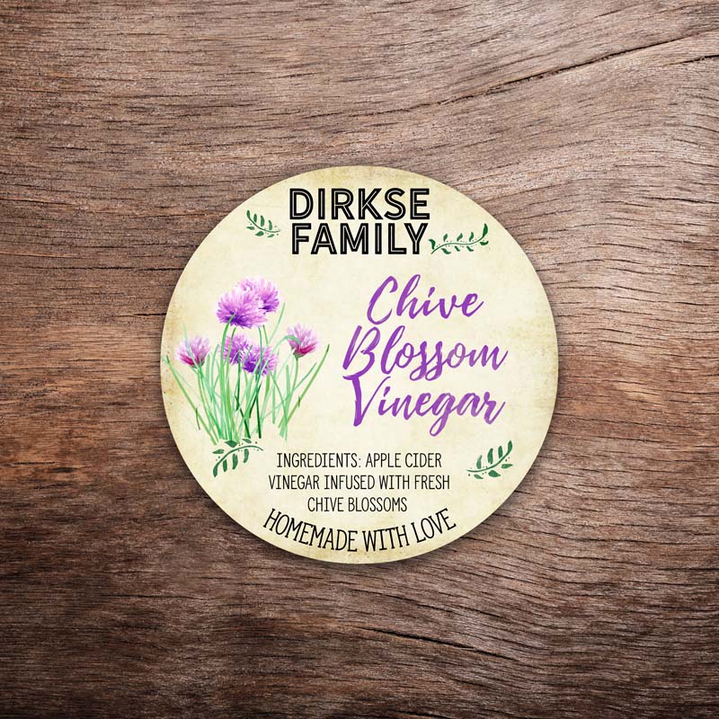 Customizable Vintage Chives Label