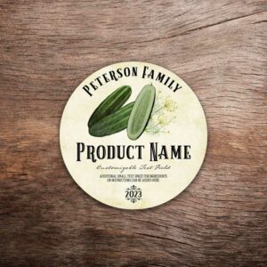Vintage Style Customizable Pickle Labels